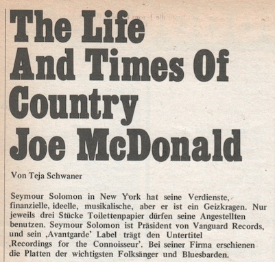 country joe mcdonald