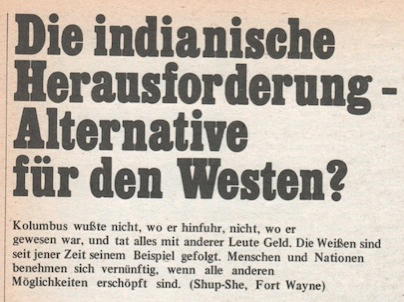 indianische herausforderung