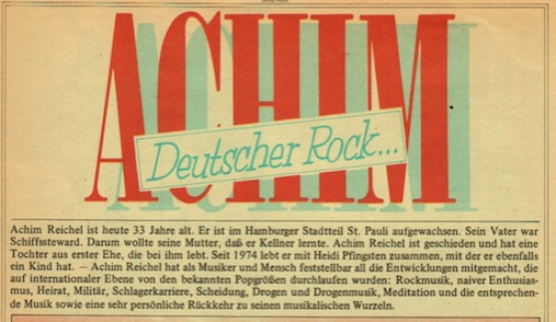 achim reichel