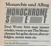 monochrome set
