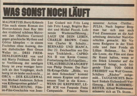 was sonst noch laeuft